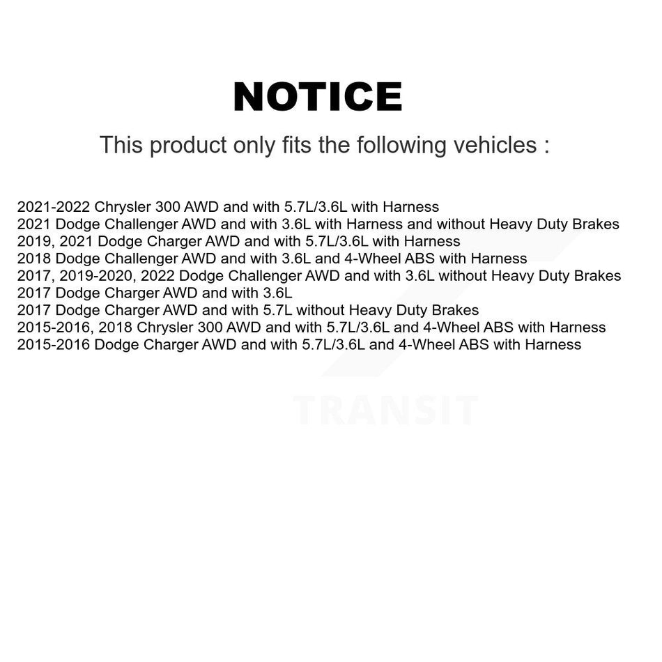 Rear Wheel Hub Bearing And ABS Sensor Kit For Dodge Charger Challenger Chrysler 300 K7S-100688