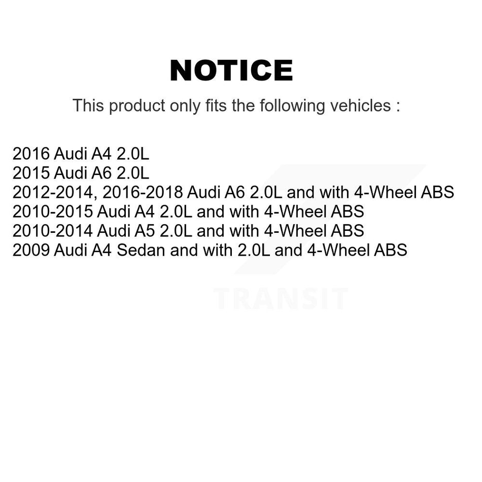Rear Wheel Hub Bearing And ABS Sensor Kit For Audi A4 A5 A6 K7S-100706