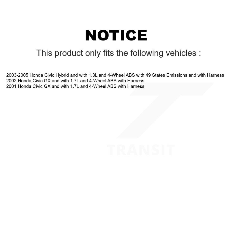 Rear Wheel Hub Bearing And ABS Sensor Kit For Honda Civic K7S-100765
