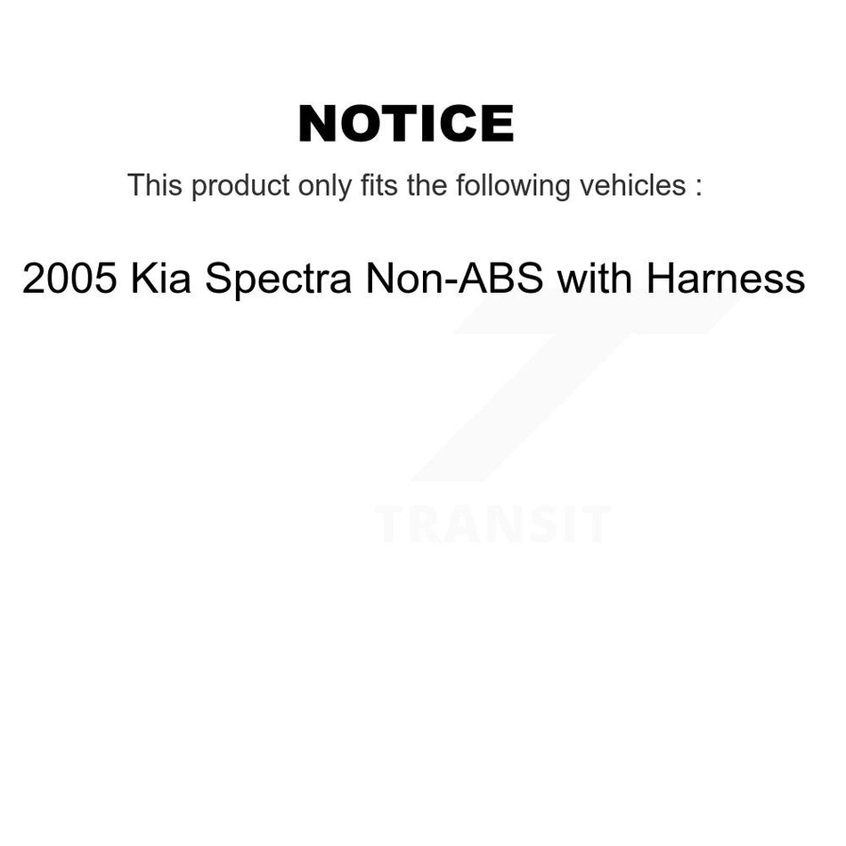 Rear Wheel Hub Bearing And ABS Sensor Kit For 2005 Kia Spectra Non-ABS with Harness K7S-100790