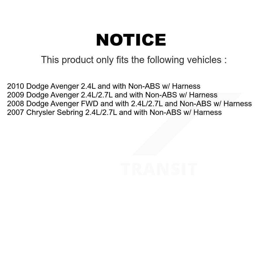 Rear Left Wheel Hub Bearing And ABS Sensor Kit For 2009 Chrysler Sebring with Harness K7S-100795