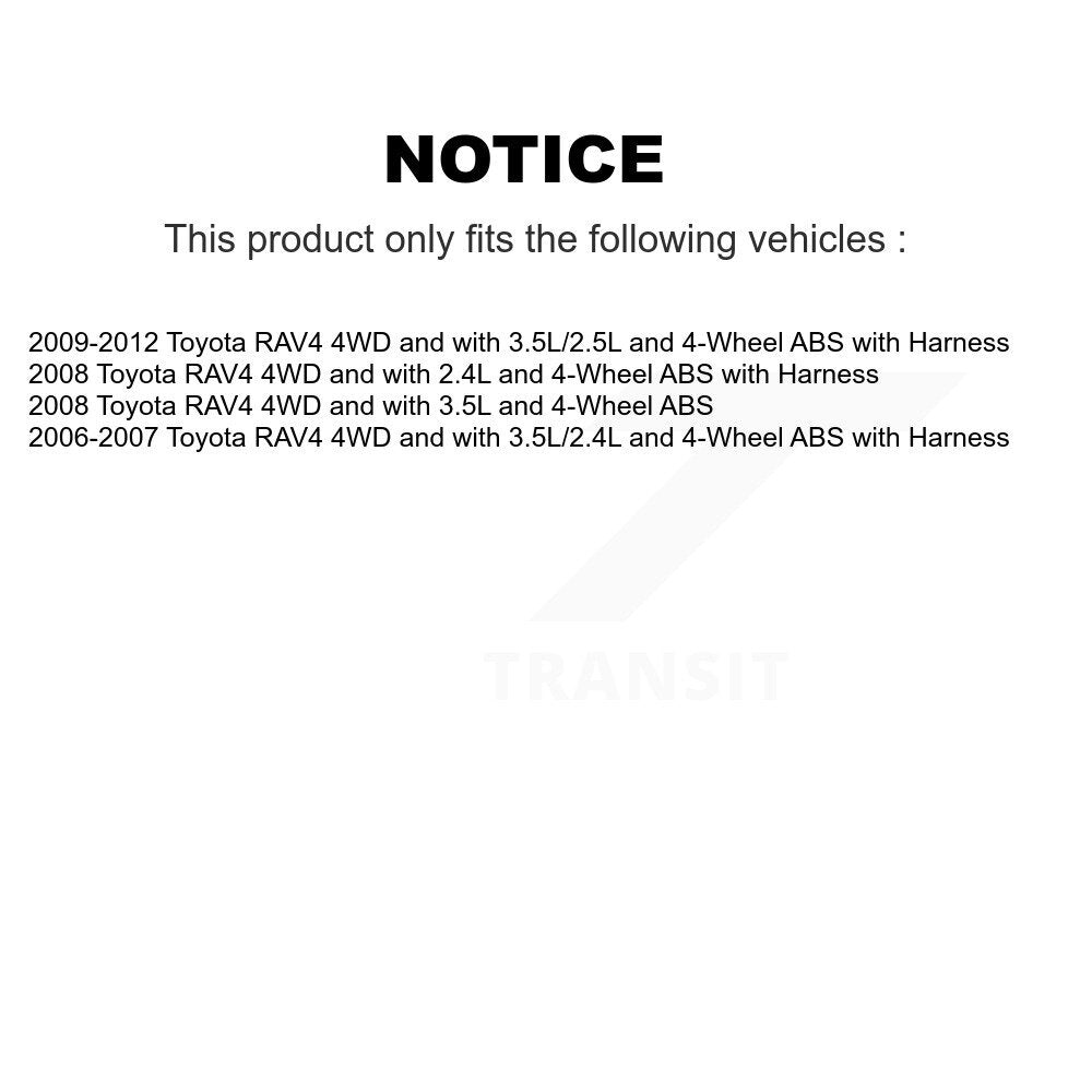 Rear Wheel Hub Bearing And ABS Sensor Kit For Toyota RAV4 K7S-100797