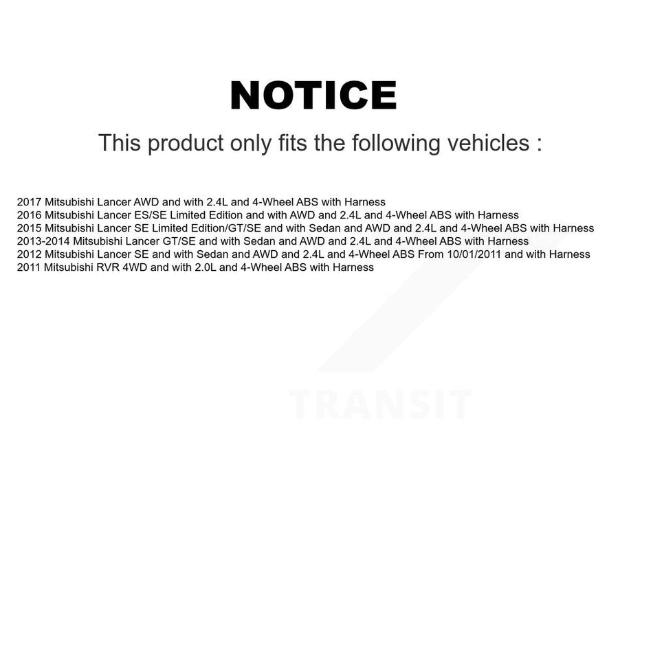 Rear Wheel Hub Bearing And ABS Sensor Kit For Mitsubishi Lancer RVR K7S-100811