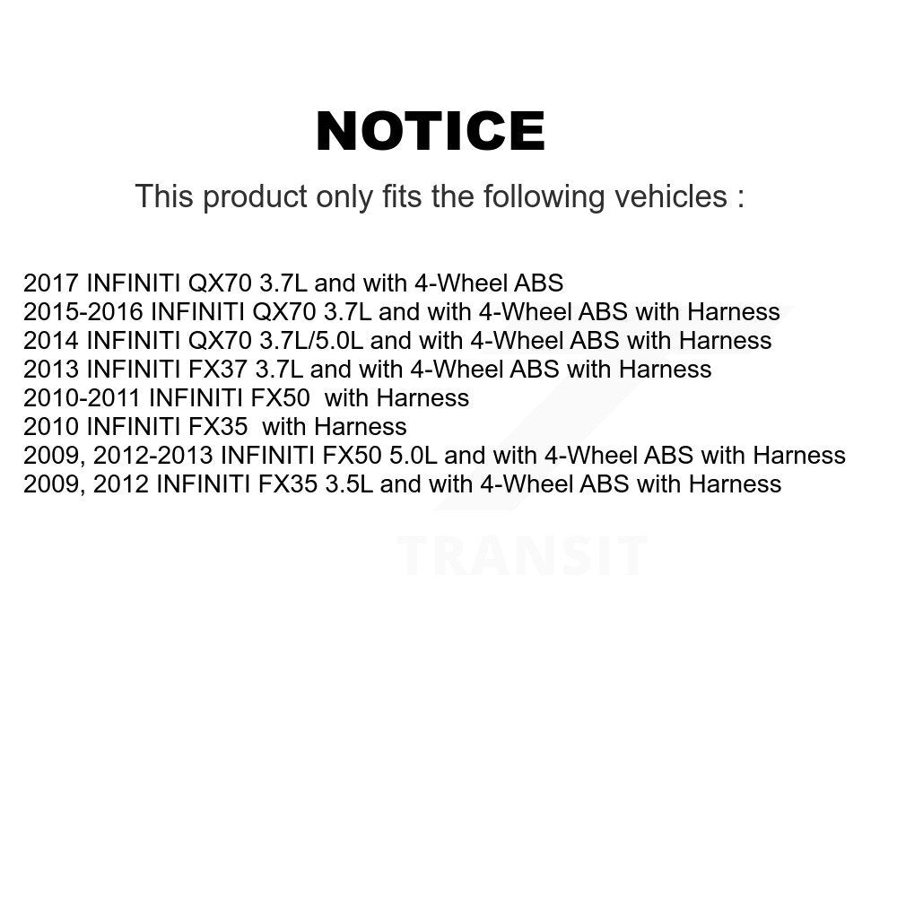 Rear Wheel Hub Bearing And ABS Sensor Kit For INFINITI FX35 QX70 FX50 FX37 K7S-100831
