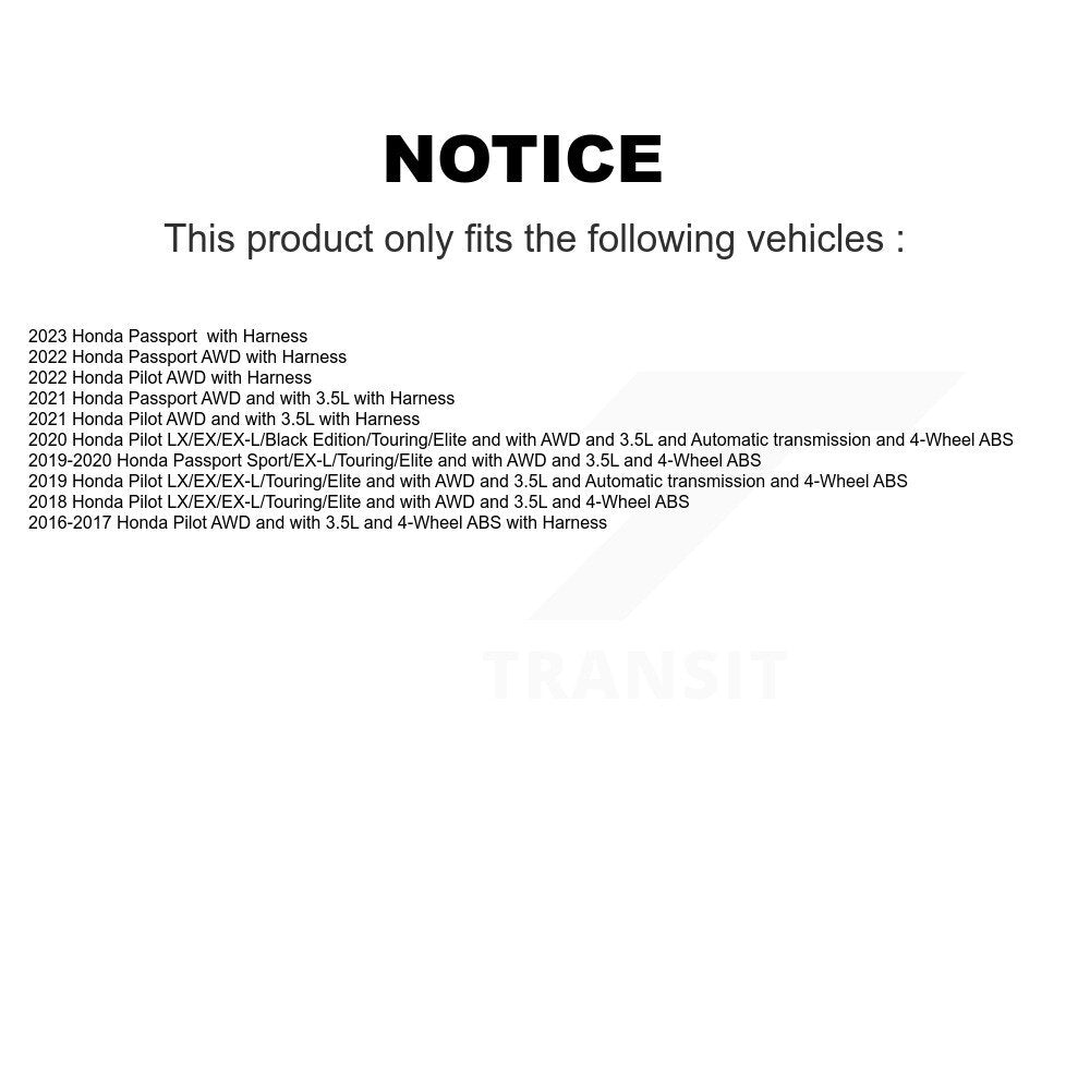 Rear Wheel Hub Bearing And ABS Sensor Kit For Honda Pilot Passport K7S-100842