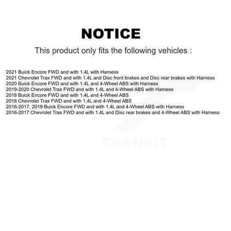 Rear Wheel Hub Bearing And Extra ABS Sensor Kit For Buick Encore Chevrolet Trax K7S-100861