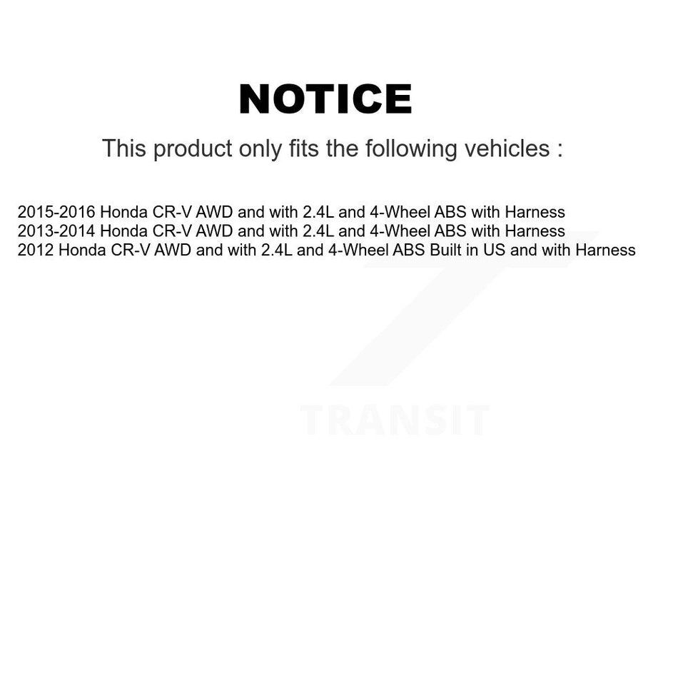 Rear Wheel Hub Bearing And ABS Sensor Kit For Honda CR-V AWD with 2.4L 4-Wheel K7S-100866