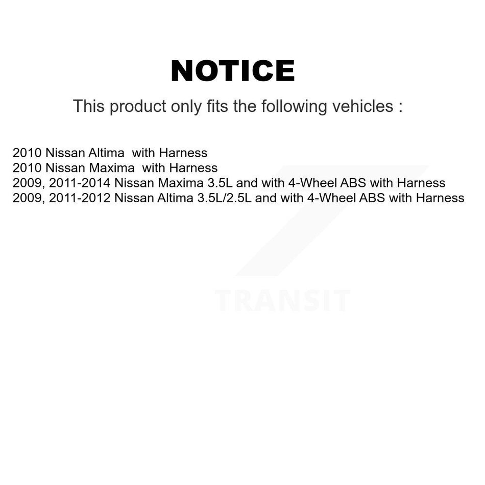 Rear Wheel Hub Bearing And ABS Sensor Kit For Nissan Altima Maxima with Harness K7S-100887