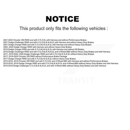 Rear Wheel Hub Bearing And ABS Sensor Kit For Dodge Charger Challenger Chrysler 300 K7S-101016