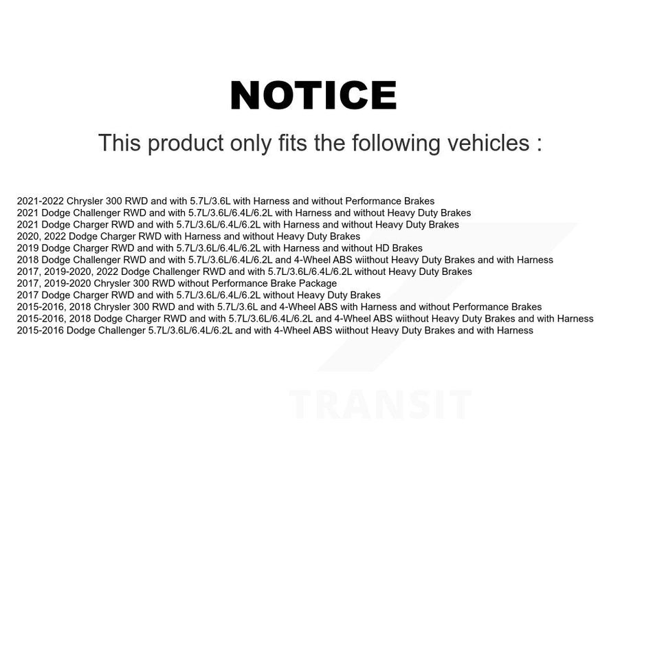 Rear Wheel Hub Bearing And ABS Sensor Kit For Dodge Charger Challenger Chrysler 300 K7S-101016