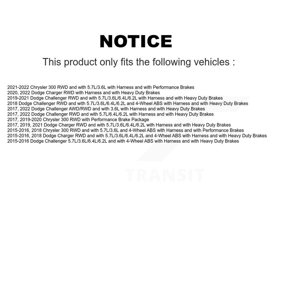 Rear Wheel Hub Bearing And ABS Sensor Kit For Dodge Charger Challenger Chrysler 300 K7S-101017