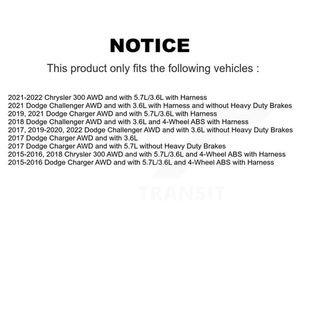 Rear Wheel Hub Bearing And ABS Sensor Kit For Dodge Charger Challenger Chrysler 300 K7S-101018