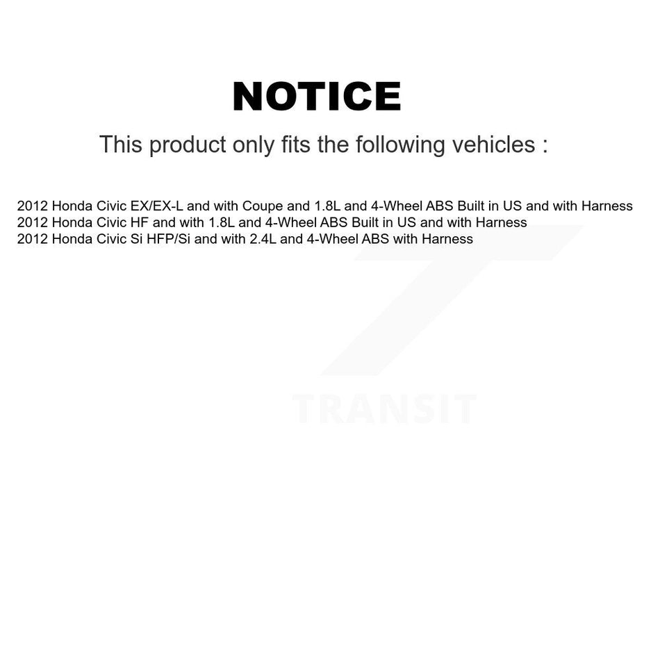 Rear Wheel Hub Bearing And ABS Sensor Kit For Honda Civic K7S-101023