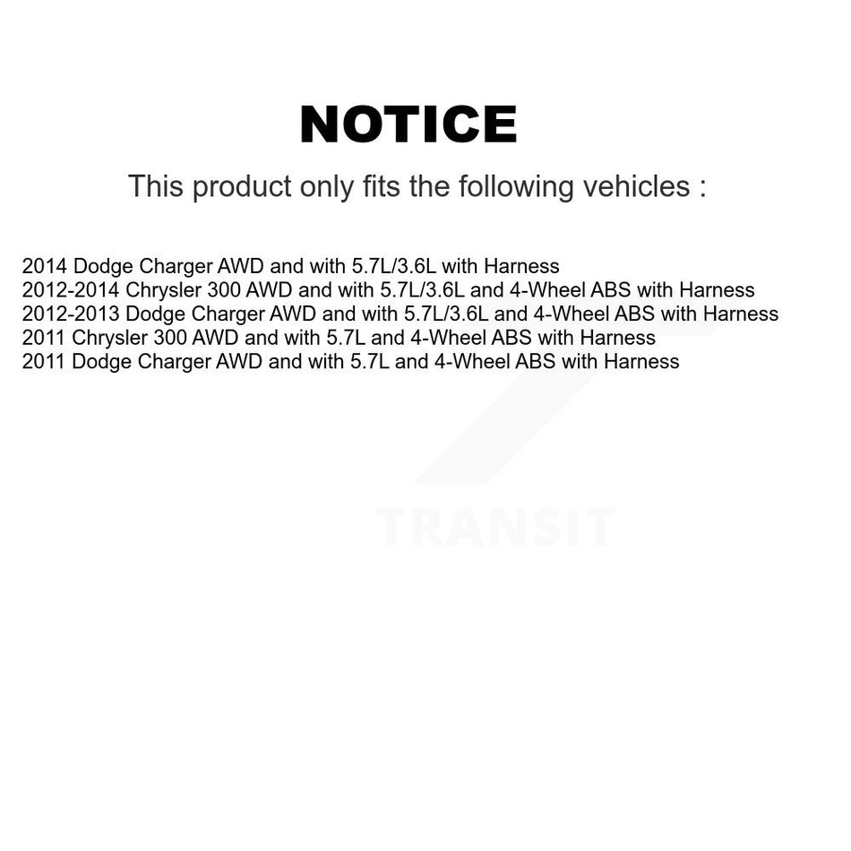 Rear Wheel Hub Bearing And ABS Sensor Kit For Chrysler 300 Dodge Charger with Harness K7S-101089