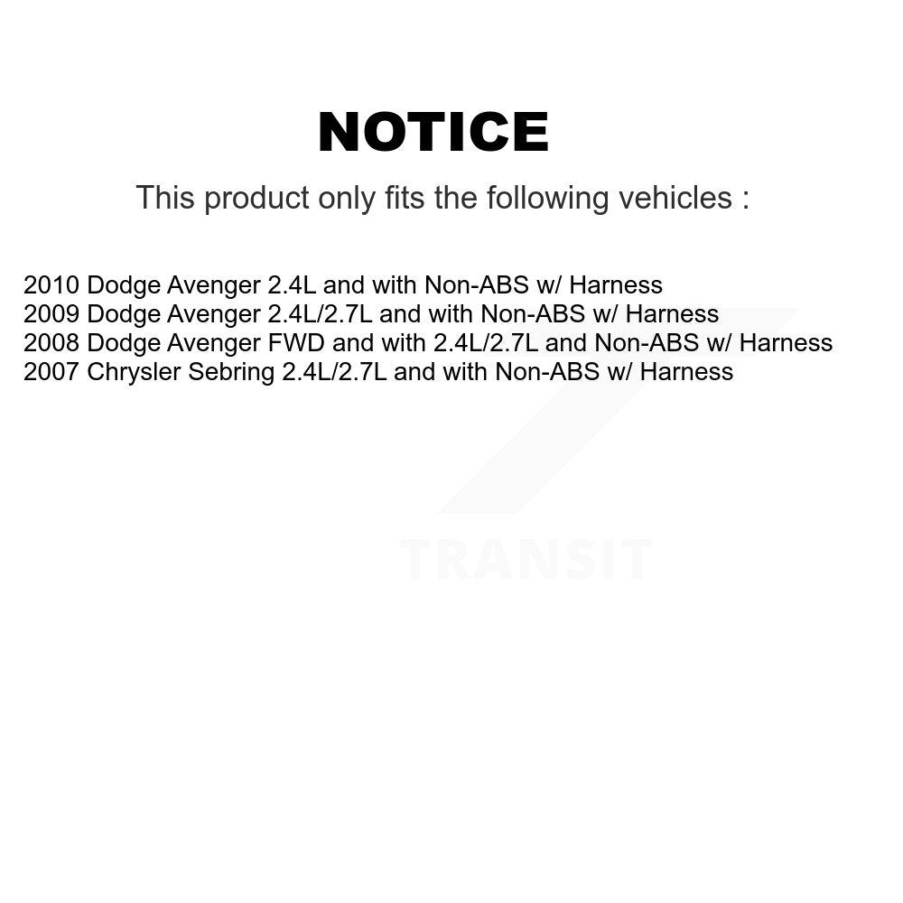Rear Wheel Hub Bearing And ABS Sensor Kit For 2009 Chrysler Sebring with Harness K7S-101106
