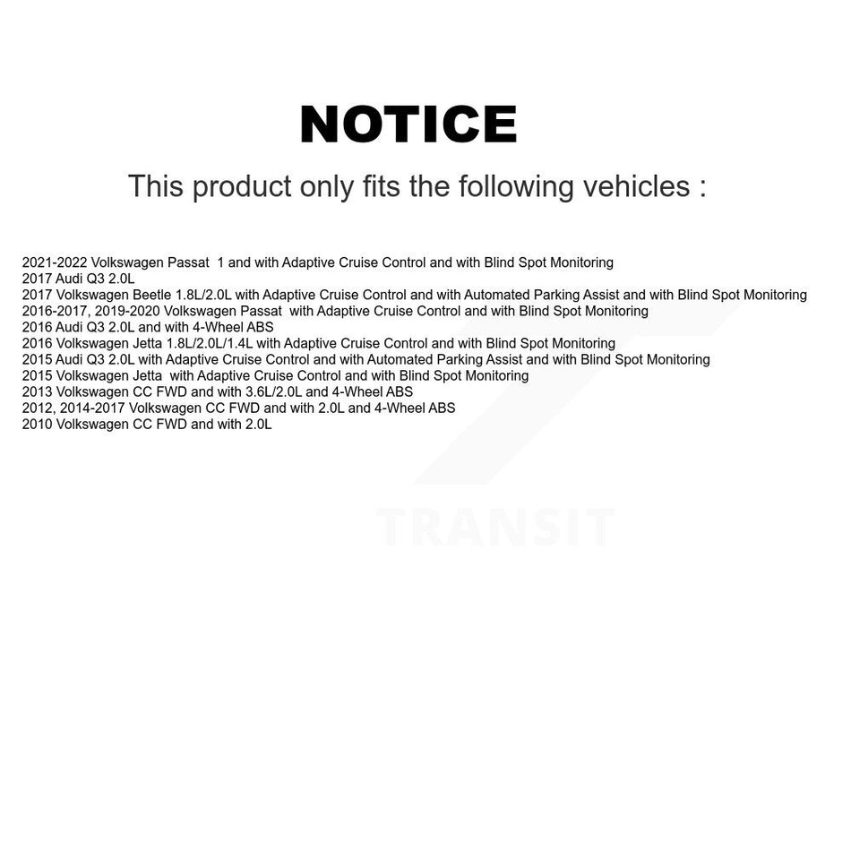 Rear Wheel Hub Bearing And ABS Sensor Kit For Volkswagen Jetta Passat Audi Q3 CC Beetle K7S-101109
