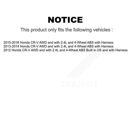 Rear Wheel Hub Bearing And ABS Sensor Kit For Honda CR-V AWD with 2.4L 4-Wheel K7S-101121