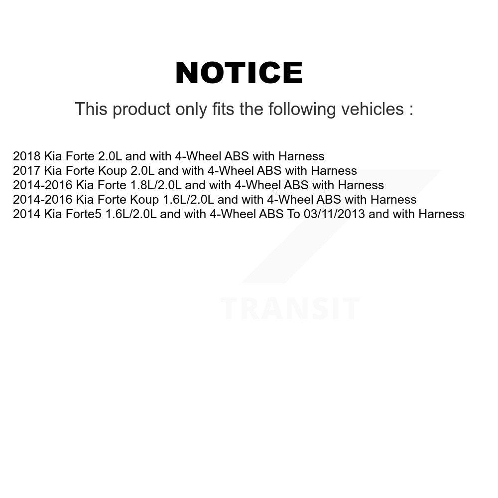 Rear Wheel Hub Bearing And ABS Sensor Kit For Kia Forte Koup Forte5 K7S-101157