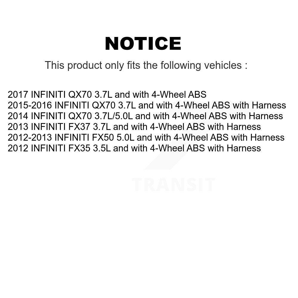 Rear Wheel Hub Bearing And ABS Sensor Kit For INFINITI QX70 FX35 FX37 FX50 K7S-101183