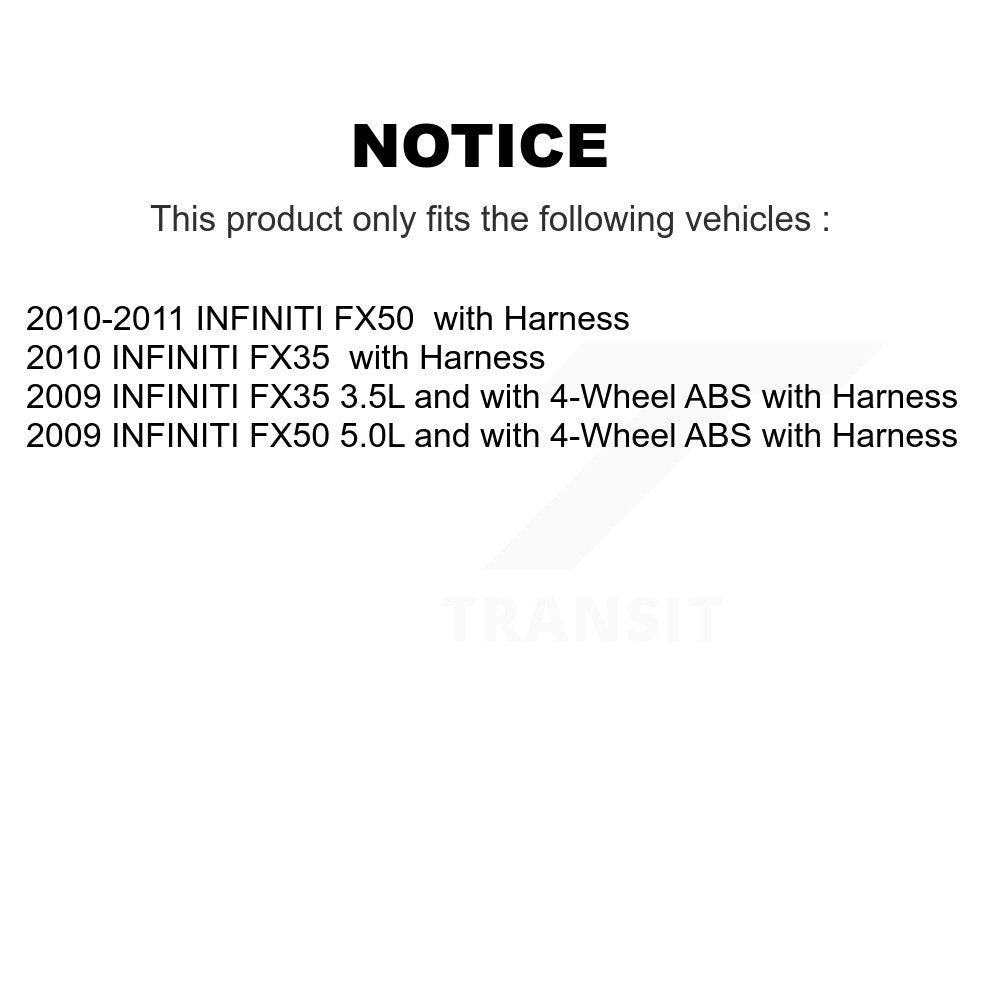 Rear Wheel Hub Bearing And ABS Sensor Kit For INFINITI FX35 FX50 with Harness K7S-101185
