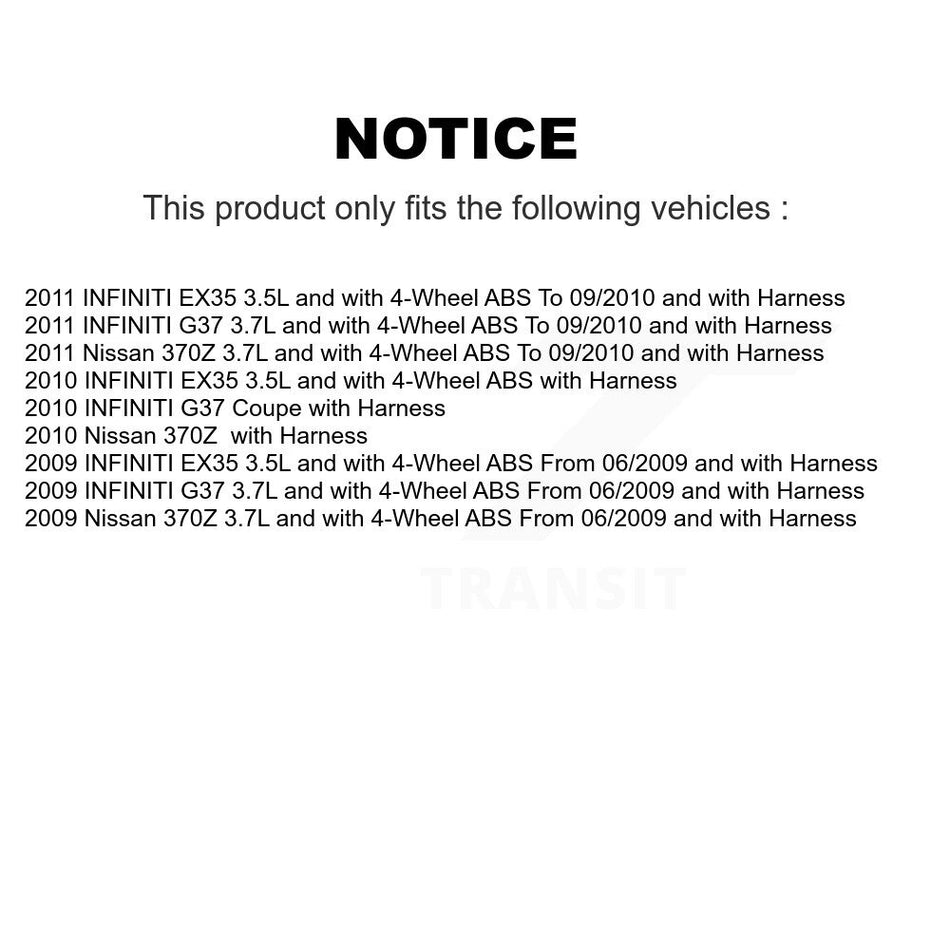 Rear Wheel Hub Bearing And ABS Sensor Kit For INFINITI G37 EX35 Nissan 370Z K7S-101186