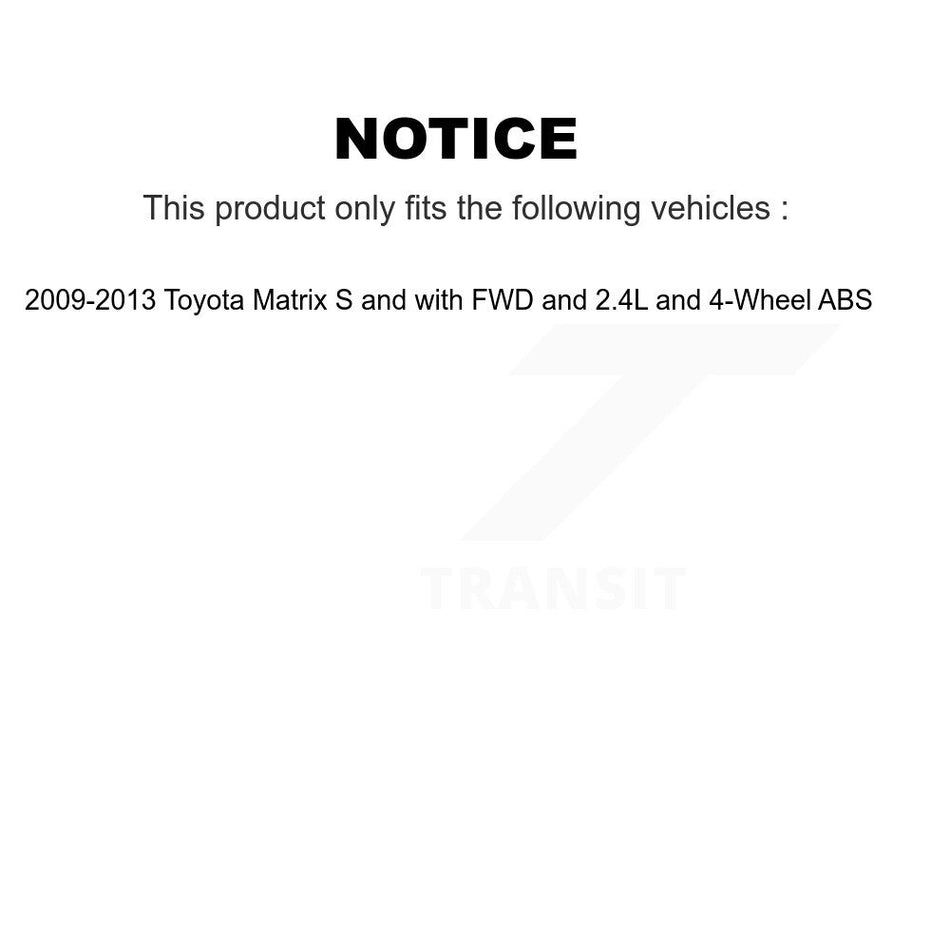 Rear Wheel Hub Bearing Extra ABS Sensor Kit For Toyota Matrix S with FWD 2.4L 4-Wheel K7S-101250