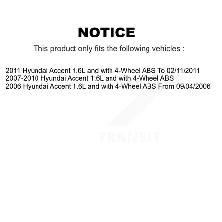 Rear Wheel Hub Bearing And Extra ABS Sensor Kit For Hyundai Accent 1.6L with 4-Wheel K7S-101252