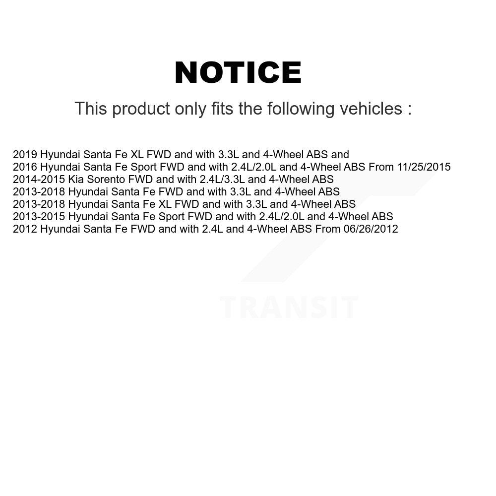 Rear Wheel Hub Bearing And Extra ABS Sensor Kit For Hyundai Santa Fe Sport Kia Sorento XL K7S-101274