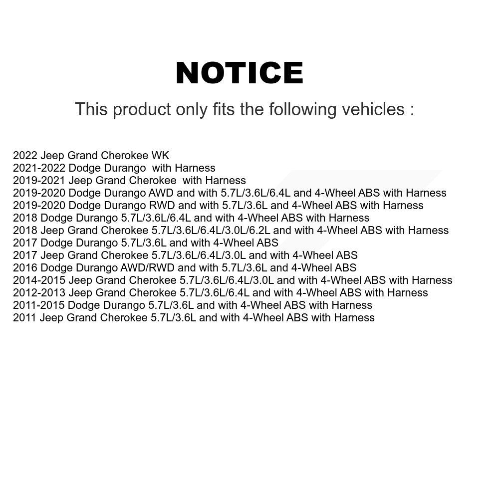 Rear Wheel Bearing And ABS Sensor Kit For Jeep Grand Cherokee Dodge Durango WK K7S-101277