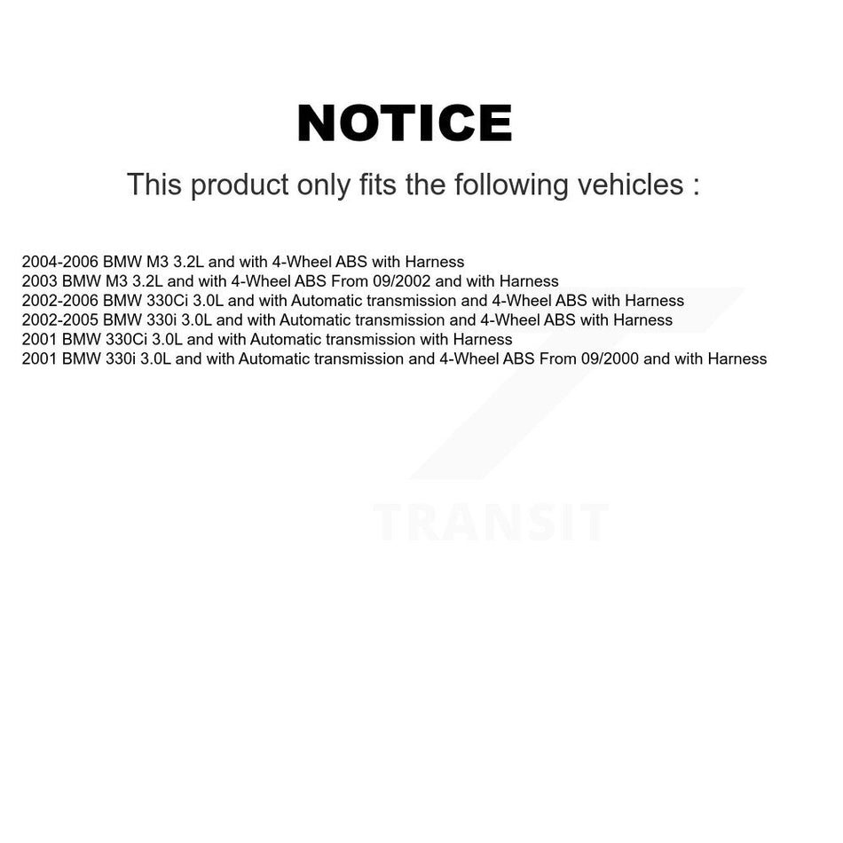 Rear Wheel Bearing And ABS Sensor Kit For BMW 330Ci M3 330i K7S-101299