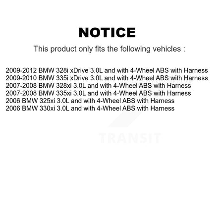Rear Wheel Bearing And ABS Sensor Kit For BMW 328i xDrive 328xi 335i 335xi 325xi 330xi K7S-101308