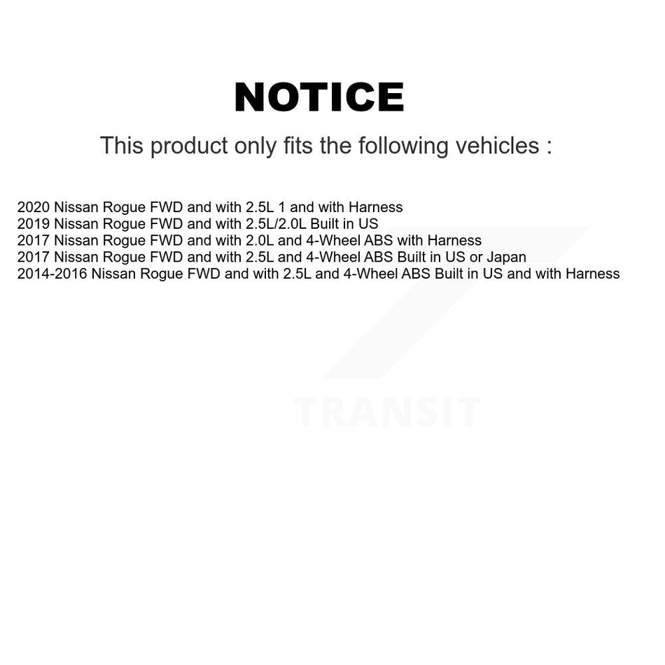 Rear Wheel Hub Bearing And ABS Sensor Kit For Nissan Rogue K7S-101343