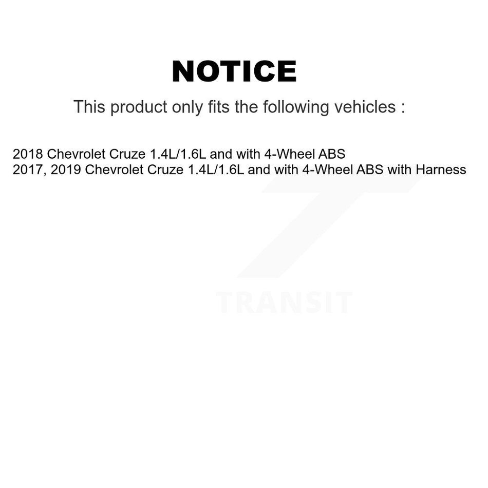 Rear Wheel Hub Bearing And ABS Sensor Kit For Chevrolet Cruze 1.4L 1.6L with 4-Wheel K7S-101361