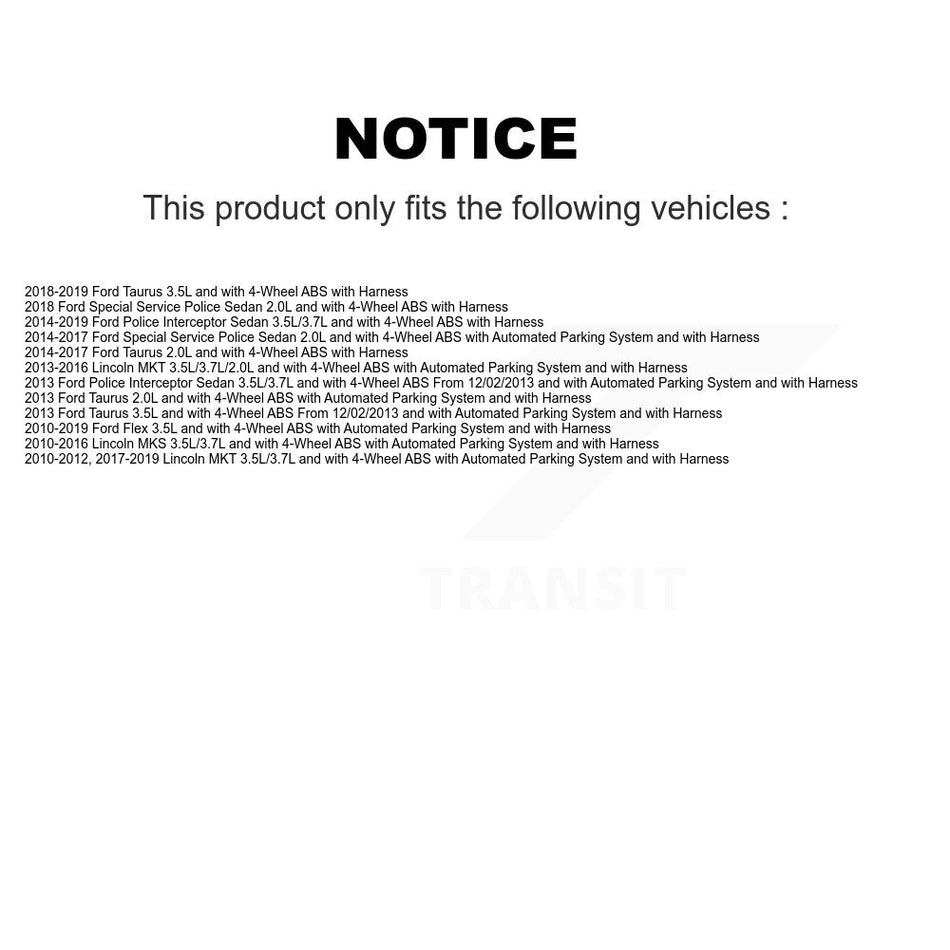 Rear Wheel Hub Bearing & Sensor Kit For Ford Flex Taurus Lincoln Police Interceptor Sedan K7S-101383