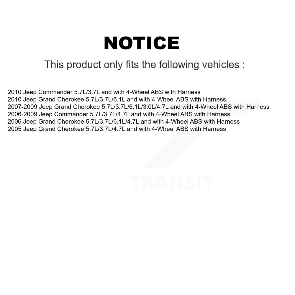 Rear Wheel Hub Bearing And ABS Sensor Kit For Jeep Grand Cherokee Commander with Harness K7S-101418