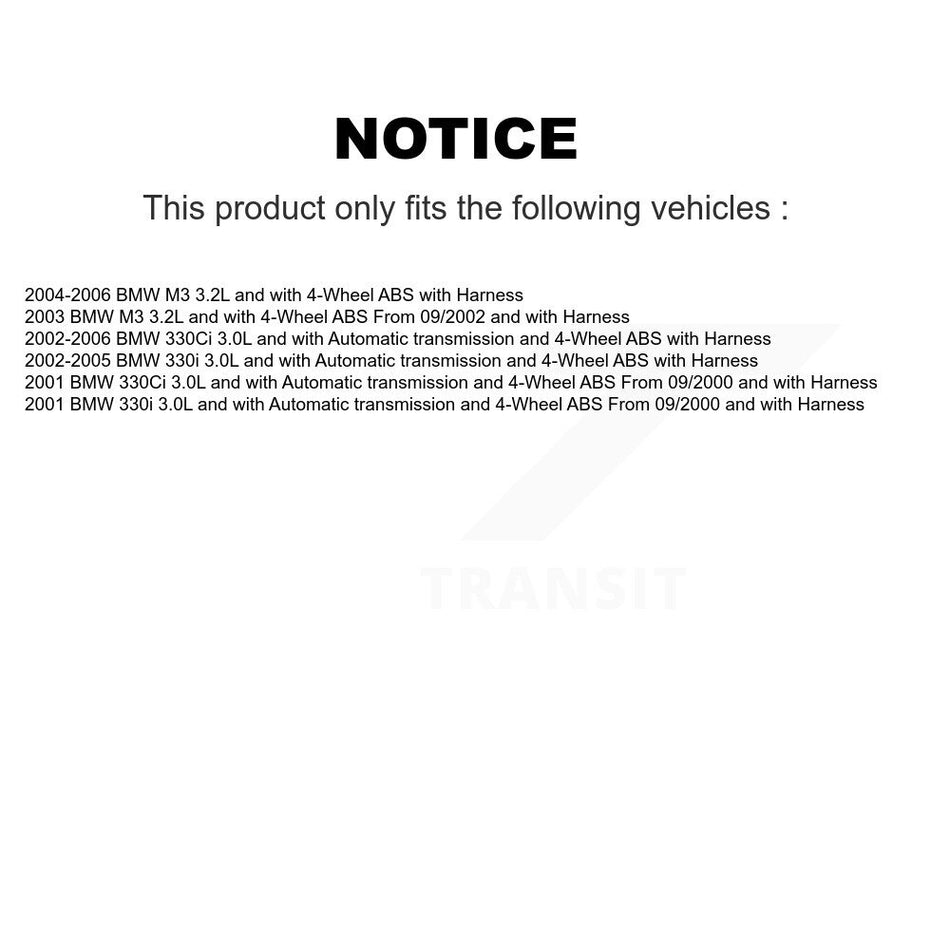 Rear Wheel Bearing And ABS Sensor Kit For BMW 330Ci M3 330i K7S-101506