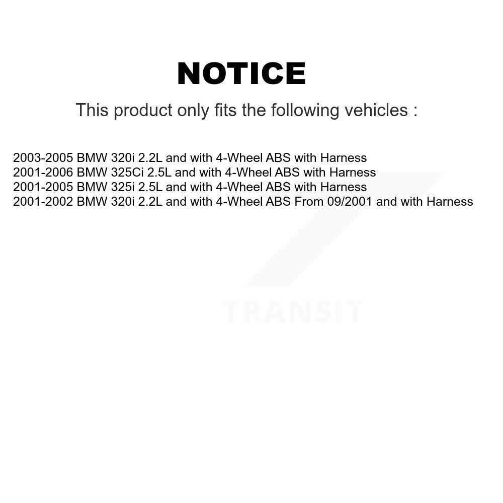 Rear Wheel Bearing And ABS Sensor Kit For BMW 325i 325Ci 320i K7S-101507