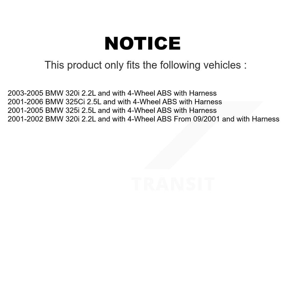 Rear Wheel Bearing And ABS Sensor Kit For BMW 325i 325Ci 320i K7S-101507