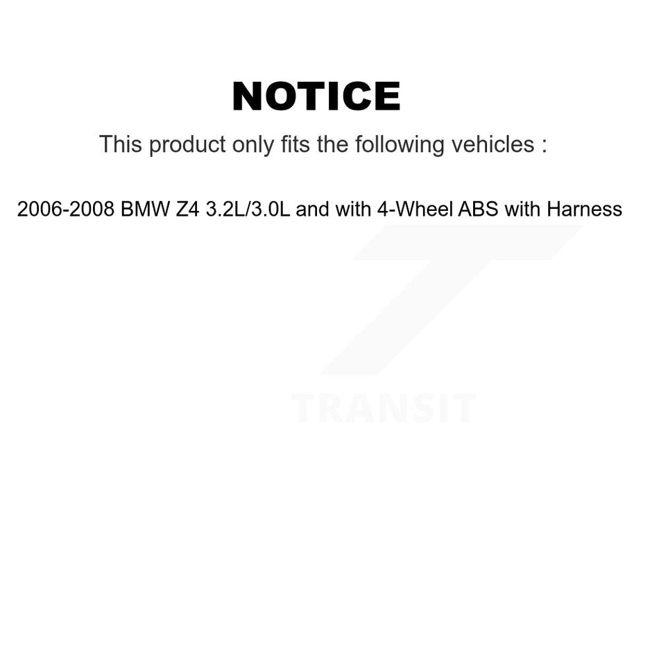 Rear Wheel Bearing & Sensor Kit For 06-08 BMW Z4 3.2L 3.0L with 4-Wheel ABS Harness K7S-101521