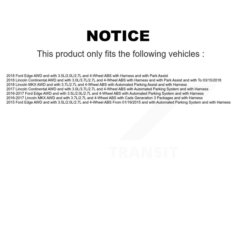 Rear Wheel Hub Bearing And ABS Sensor Kit For Ford Edge Lincoln MKX Continental K7S-101559