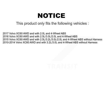 Rear Wheel Hub Bearing And ABS Sensor Kit For Volvo XC60 K7S-101613