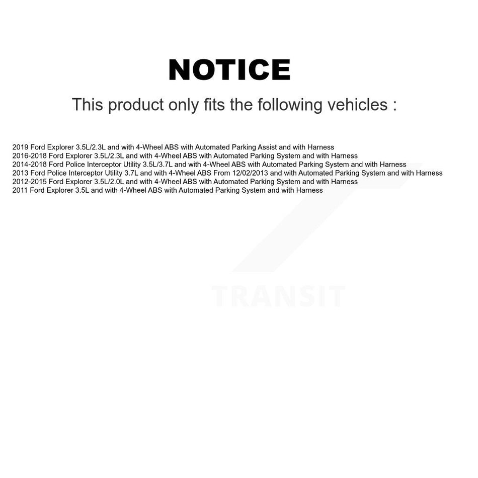 Rear Wheel Hub Bearing And ABS Sensor Kit For Ford Explorer Police Interceptor Utility K7S-101615