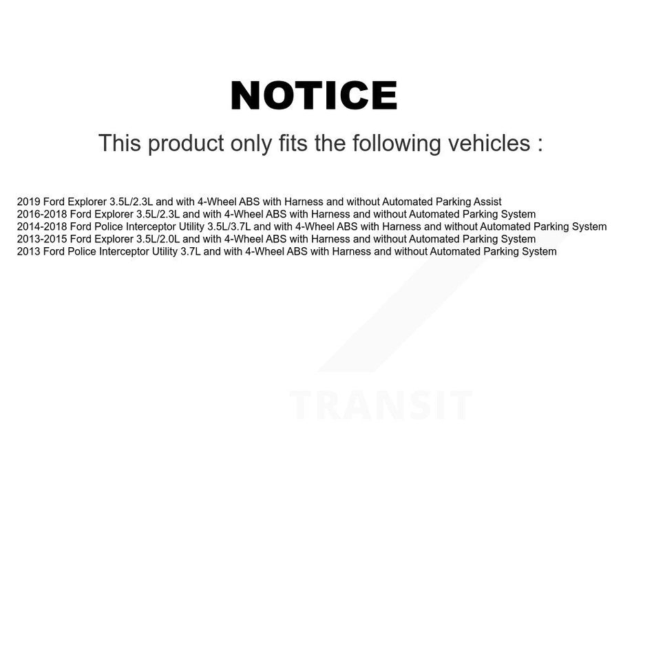 Rear Wheel Hub Bearing And ABS Sensor Kit For Ford Explorer Police Interceptor Utility K7S-101619