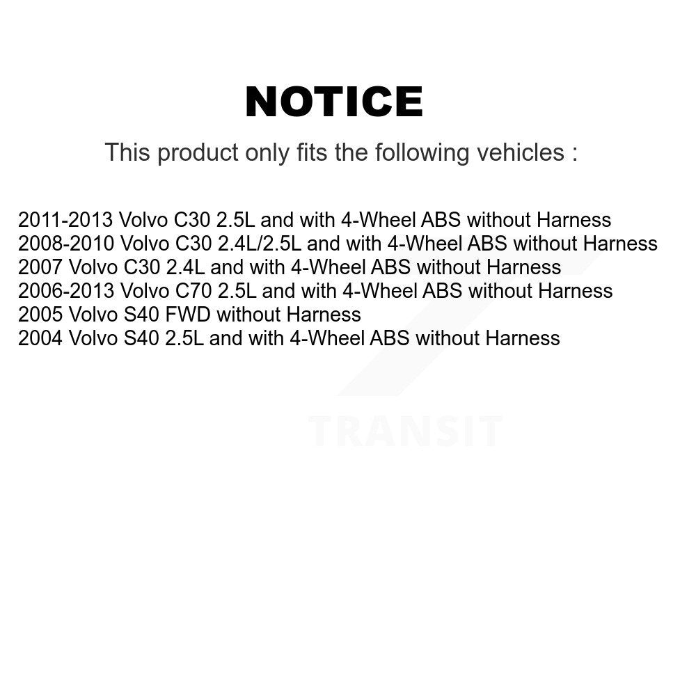 Rear Wheel Hub Bearing And Extra ABS Sensor Kit For Volvo C30 C70 S40 without Harness K7S-101647