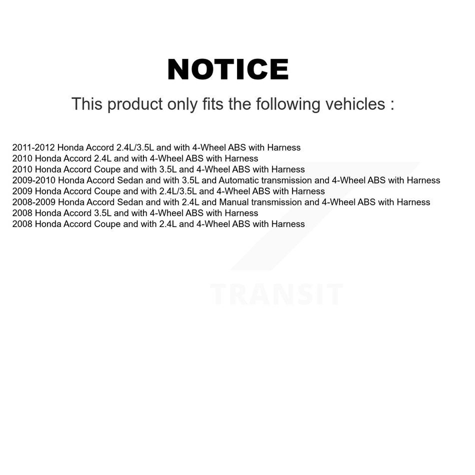 Rear Wheel Hub Bearing And ABS Sensor Kit For Honda Accord with Harness K7S-101667