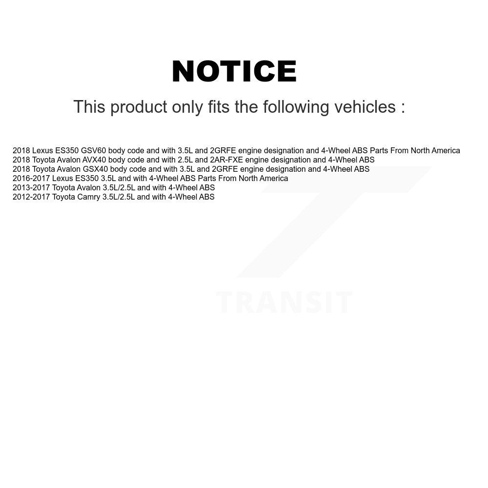 Rear Wheel Hub Bearing And Extra ABS Sensor Kit For Toyota Camry Lexus ES350 Avalon K7S-101677