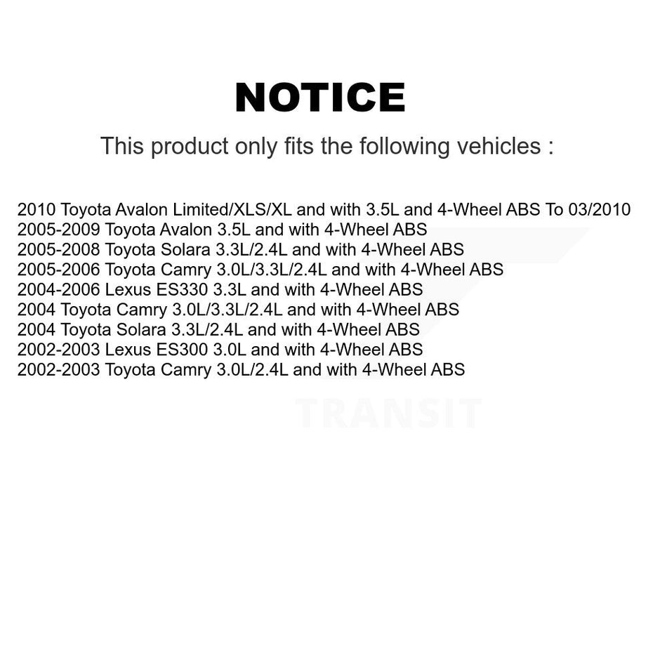 Rear Wheel Hub Bearing Extra Sensor Kit For Toyota Camry Lexus Solara Avalon ES330 ES300 K7S-101679