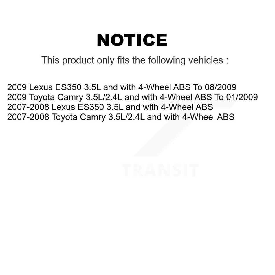 Rear Left Wheel Hub Bearing And Extra ABS Sensor Kit For Toyota Camry Lexus ES350 K7S-101701