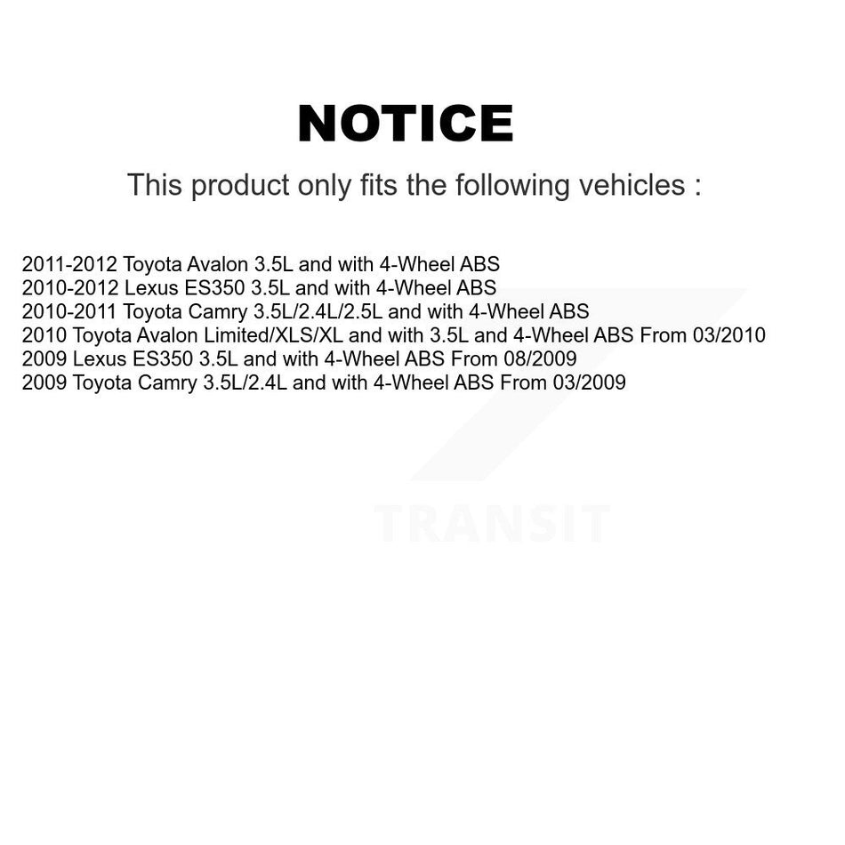 Rear Left Wheel Hub Bearing And Extra ABS Sensor Kit For Toyota Camry Lexus ES350 Avalon K7S-101702