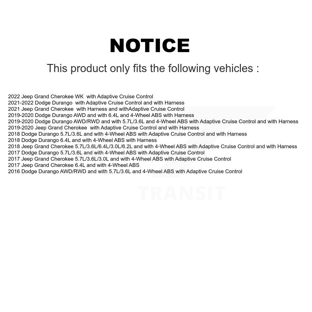Front Rear Wheel Bearing And ABS Sensor Kit For Jeep Grand Cherokee Dodge Durango WK K7S-101746